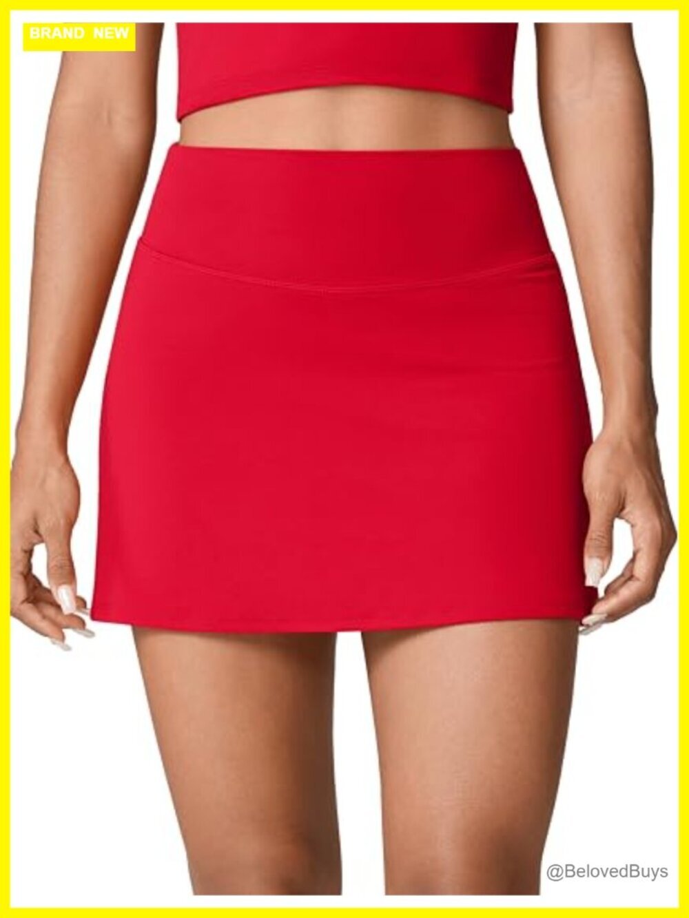 Hugcurve Tennis Skort with Inner Pockets High Waisted Athletic Skirt for